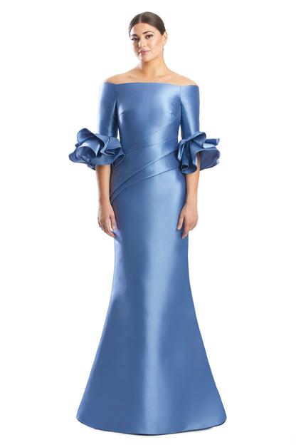Alexander by Daymor 1758S23 Long Ruffle Formal Evening Dress