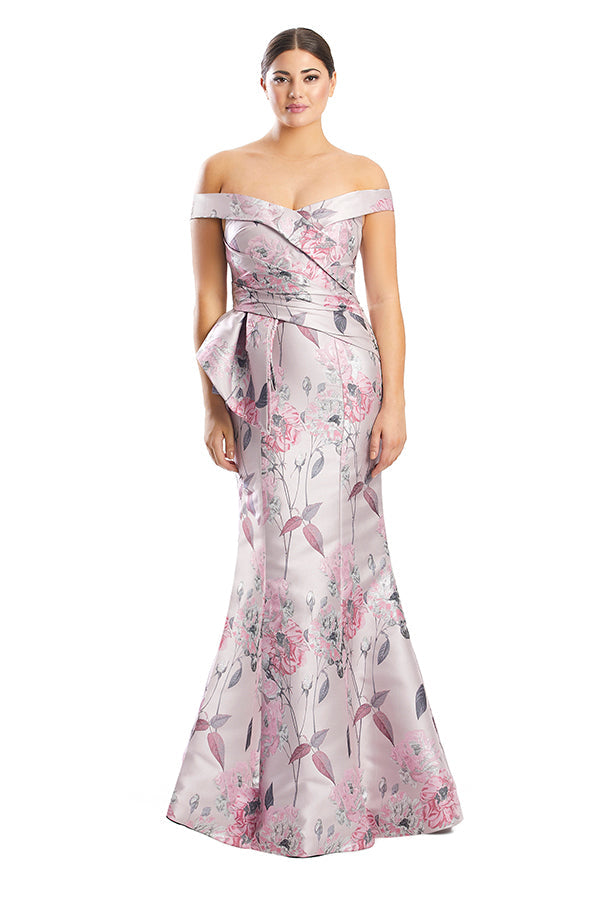 Alexander by Daymor 1767S23 Long Mermaid Floral Printed Evening Dress