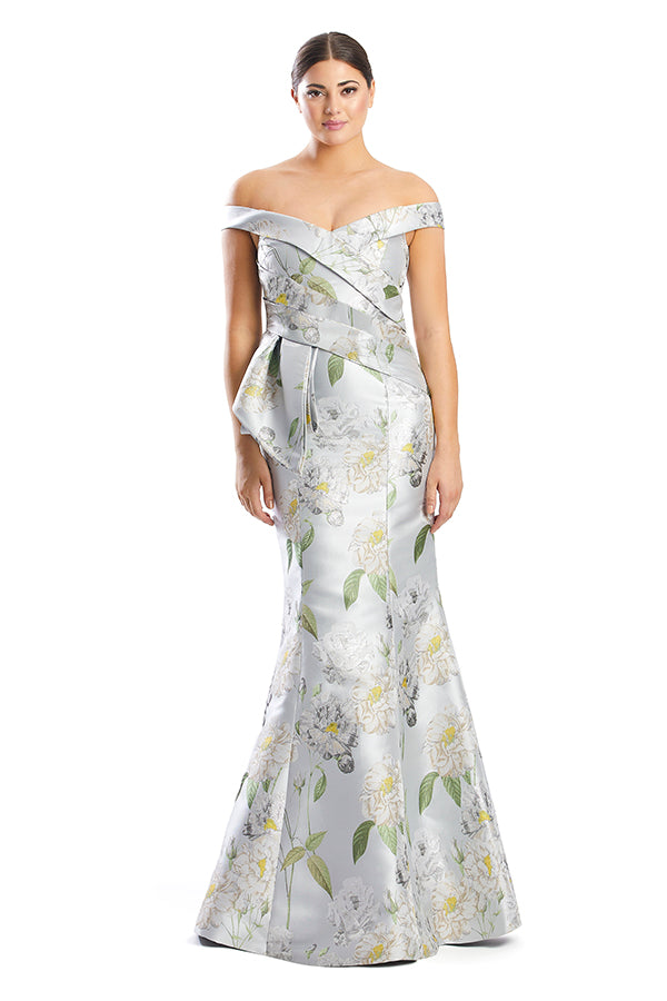 Alexander by Daymor 1767S23 Long Mermaid Floral Printed Evening Dress