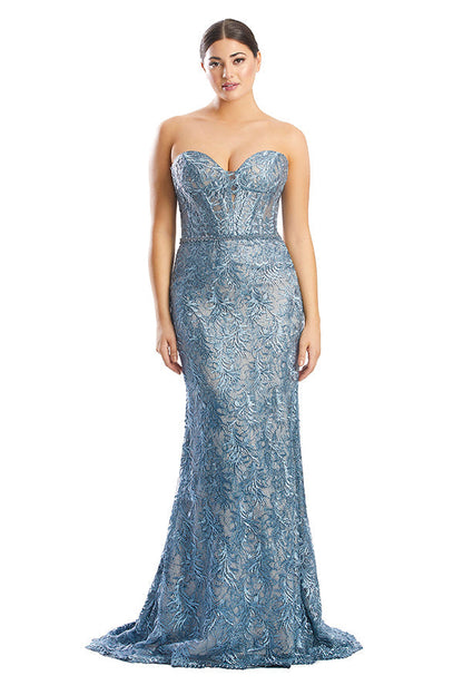 Alexander by Daymor 1774S23 Fitted Long Formal Lace Evening Prom Dress
