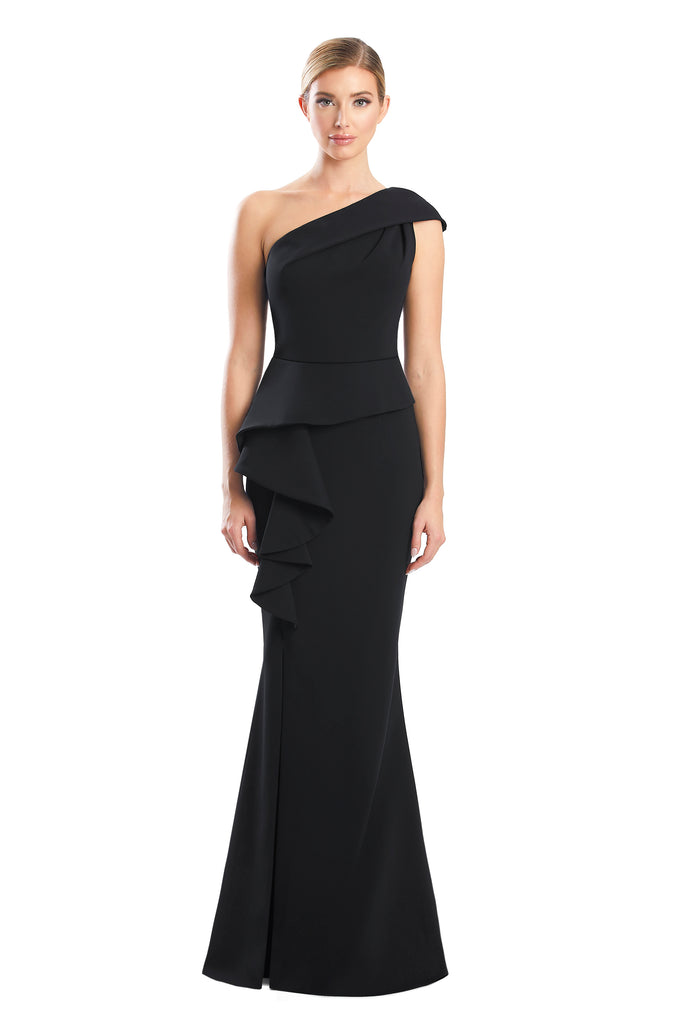 Alexander by Daymor 1781S23 Fitted Long Formal Peplum Evening Dress