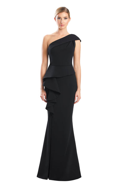 Alexander by Daymor 1781S23 Fitted Long Formal Peplum Evening Dress