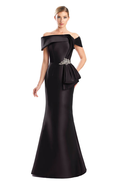Alexander by Daymor 1783S23 Pleated Long Formal Beaded Evening Dress