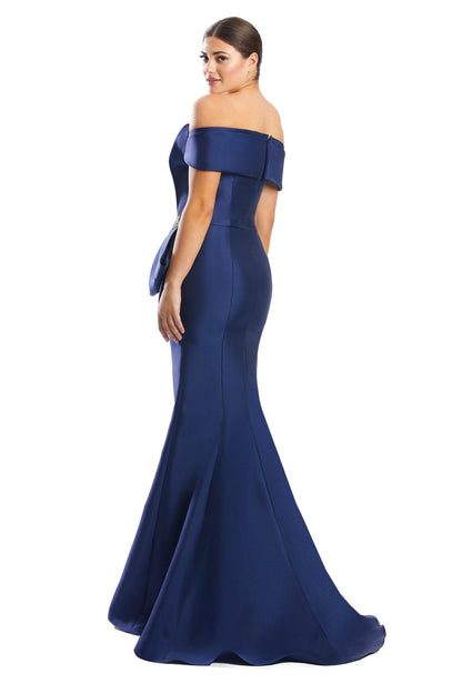 Alexander by Daymor 1783S23 Pleated Long Formal Beaded Evening Dress