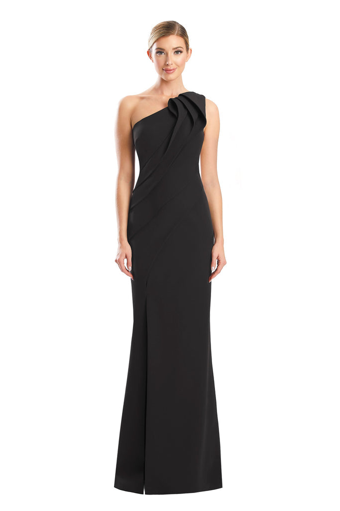 Alexander by Daymor 1788S23 Pleated Long Formal Fitted Slit Evening Dress