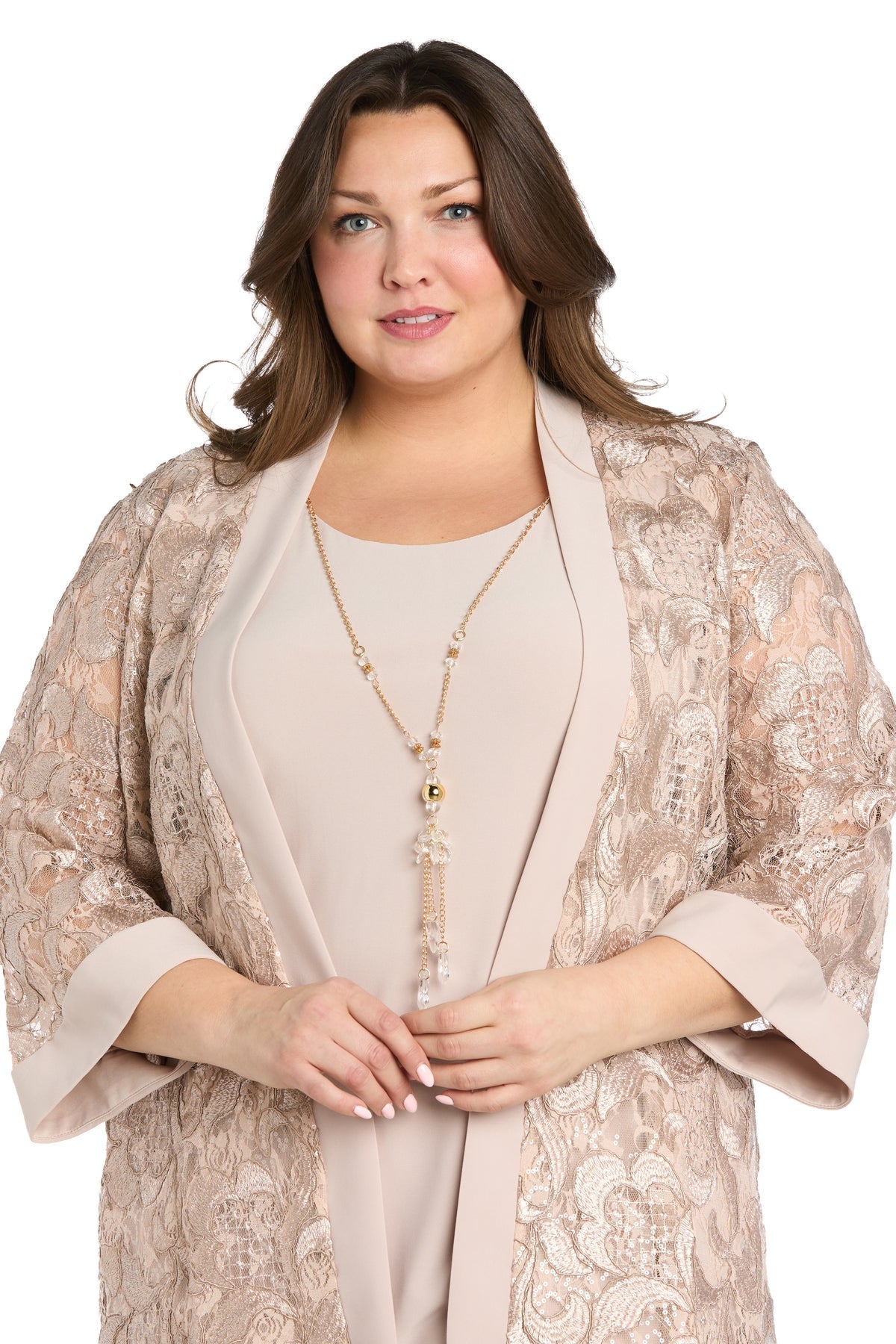 Plus Size Short Jacket Dress Mother of the Bride R&M Richards 1827W