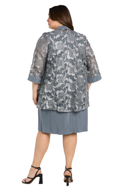 Plus Size Short Jacket Dress Mother of the Bride R&M Richards 1827W