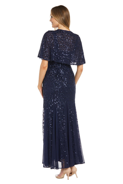 Sequin Beaded Jacket Dress Long Formal R&M Richards 1848