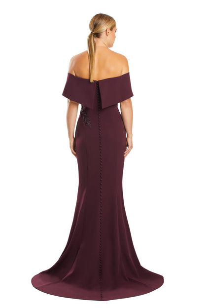 Alexander by Daymor 1853F23 Long Formal Beaded Applique Evening Dress