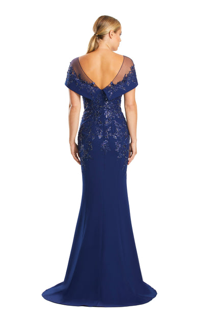 Alexander by Daymor 1866F23 Long Formal Beaded Cape Mother of the Bride Dress