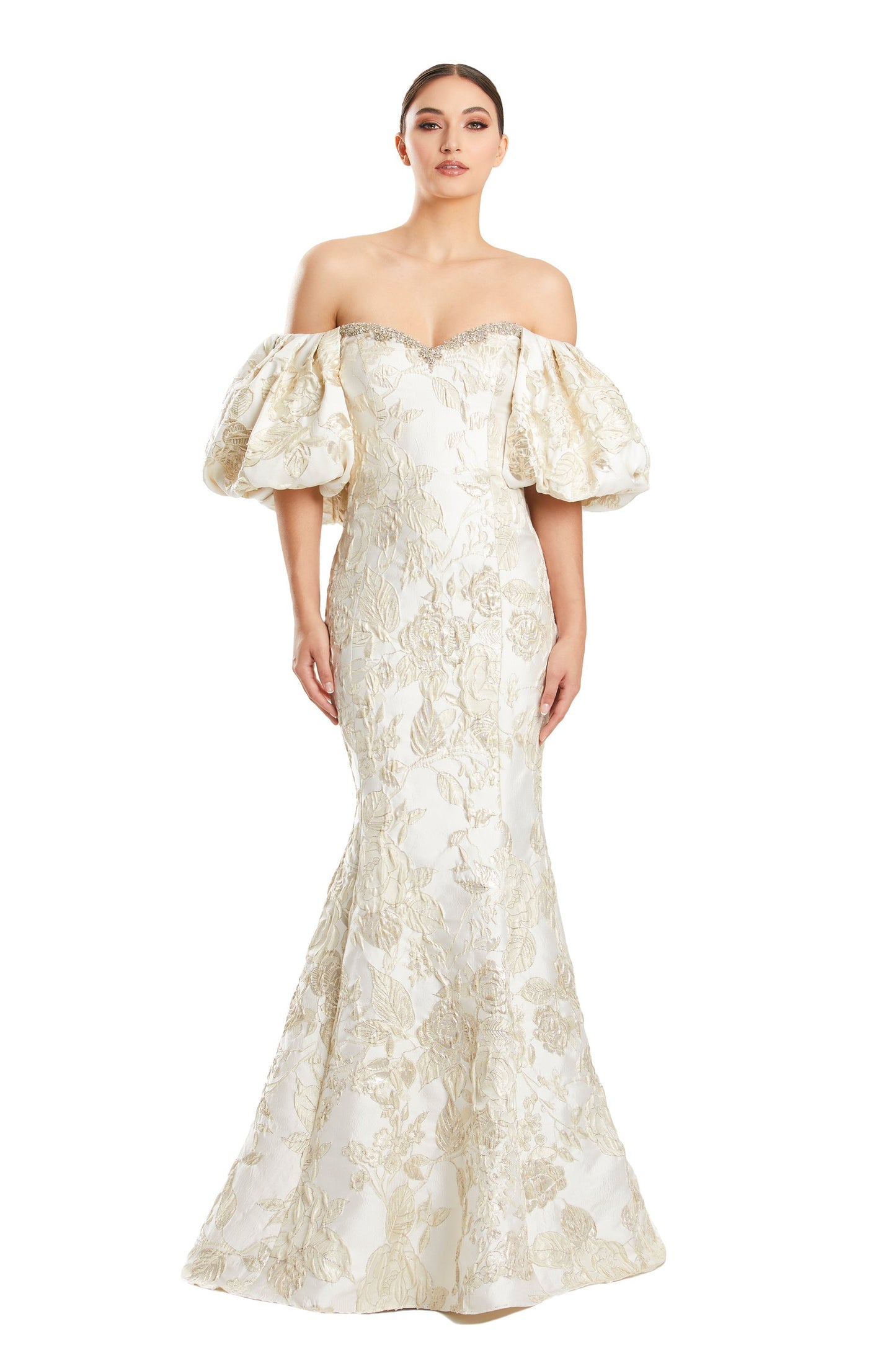 Alexander by Daymor 1869F23 Long Mermaid Formal Floral Print Evening Dress