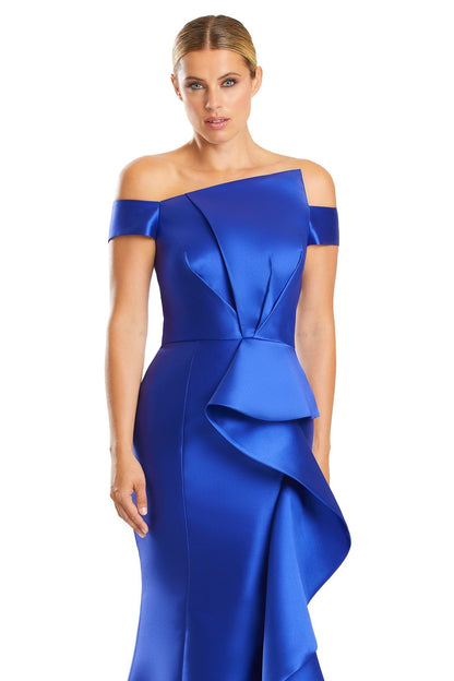 Alexander by Daymor 1873F23 Prom Long Pleated Formal Ruffled Evening Dress