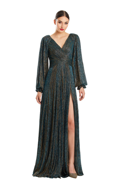 Alexander by Daymor 1877F23 Beaded Long Sleeve A Line Formal Evening Dress