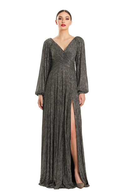 Alexander by Daymor 1877F23 Beaded Long Sleeve A Line Formal Evening Dress