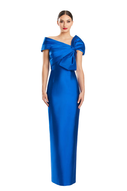 Alexander by Daymor 1885F23 Long Formal Pleated Evening Dress