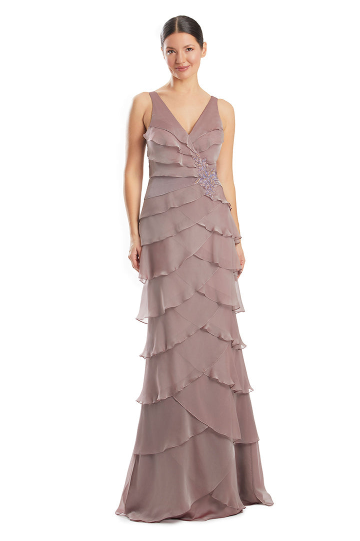 Alexander by Daymor 1958S24 A Line Long Formal Layered Evening Prom Dress