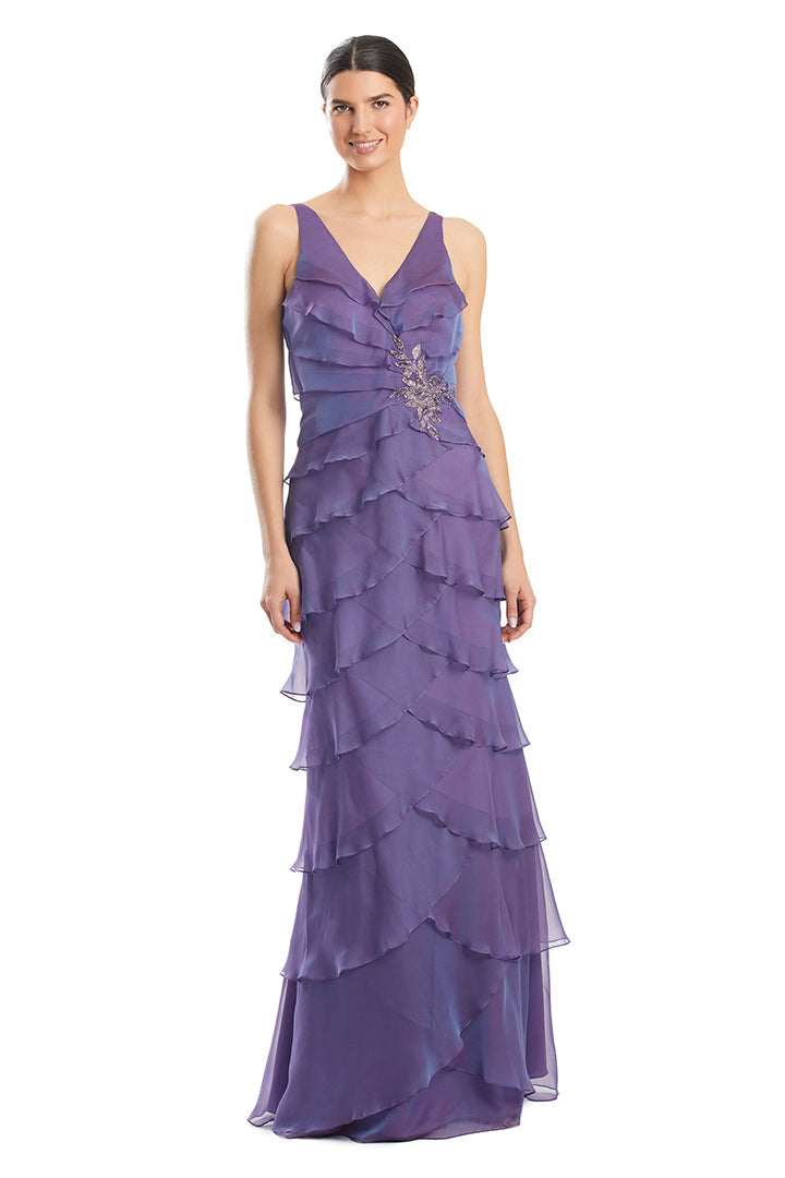 Alexander by Daymor 1958S24 A Line Long Formal Layered Evening Prom Dress