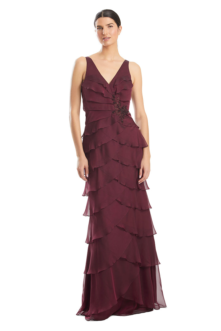 Alexander by Daymor 1958S24 A Line Long Formal Layered Evening Prom Dress