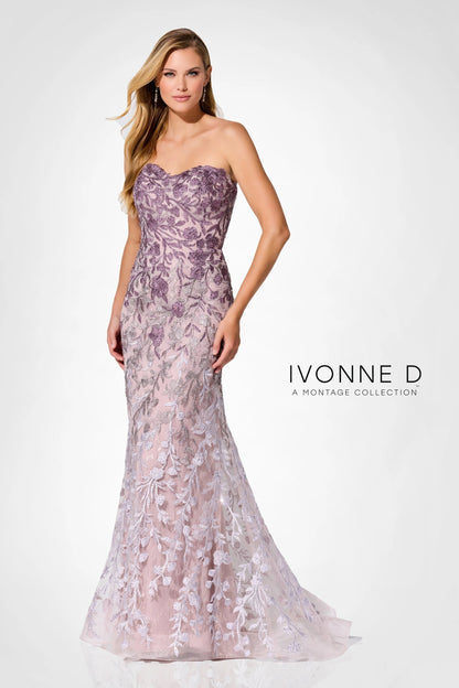 Ivonne D ID316 Mermaid Lace Long Formal Evening Dress