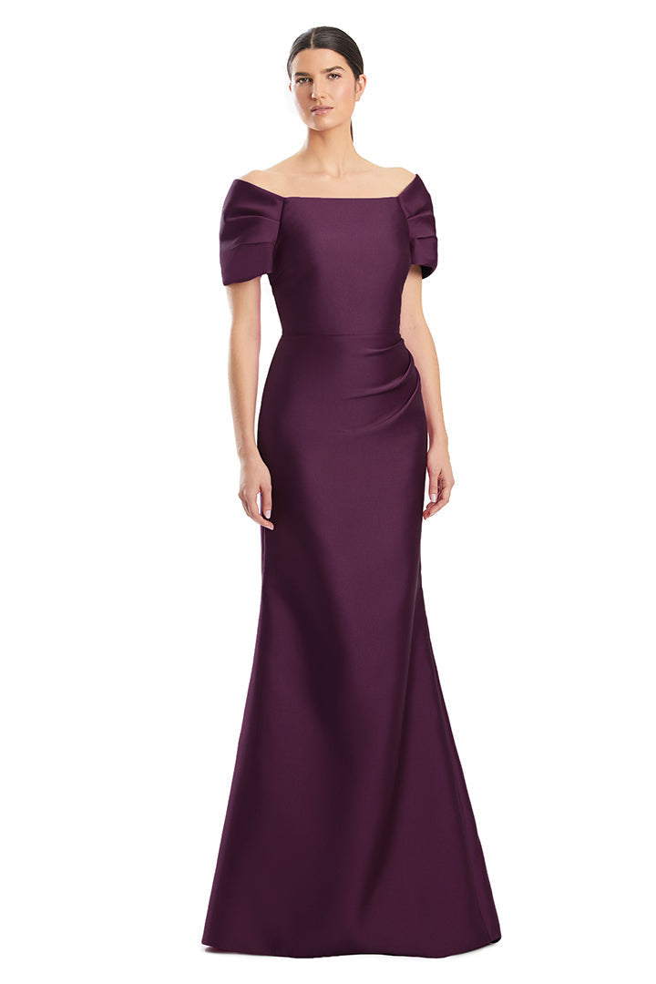 Alexander by Daymor 1967S24 Long Formal Beaded Button Mermaid Evening Dress