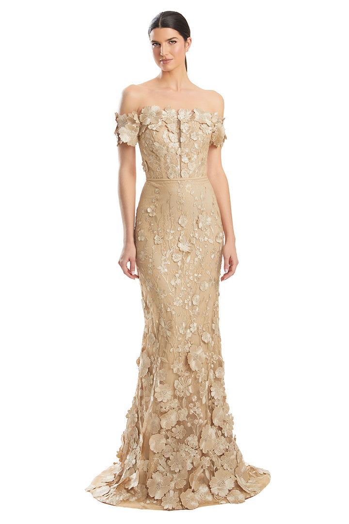 Alexander by Daymor 1971S24 Long Formal Lace Applique Mermaid Dress