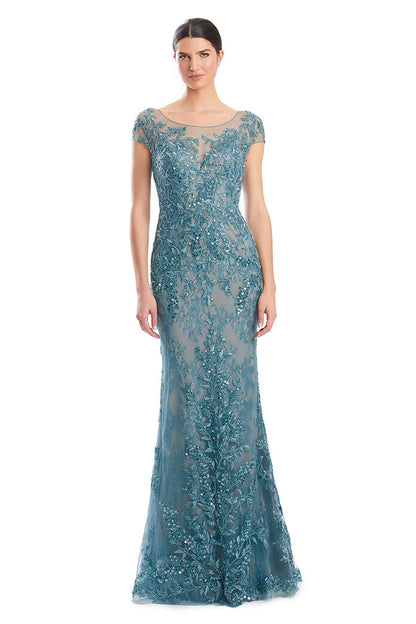Alexander by Daymor 1973S24 Beaded Applique Long Mother of the Bride Formal Dress