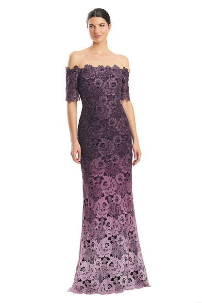 Alexander by Daymor 1976S24 Beaded Long Formal Ombre Lace Evening Dress