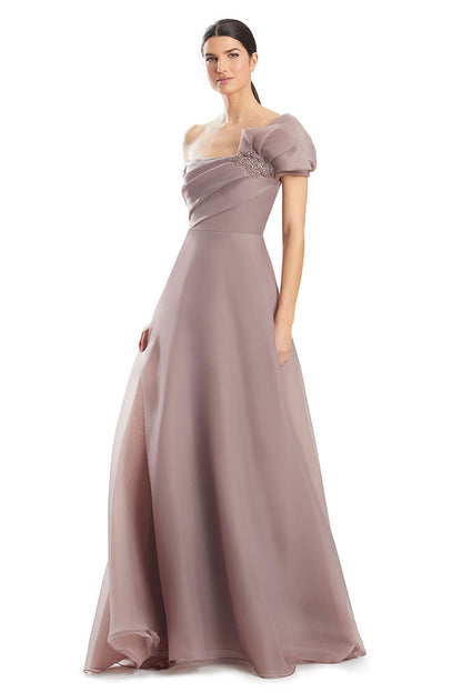 Alexander by Daymor 1985S24 Pleated Ballgown Long Formal Beaded Prom Dress
