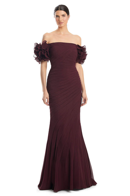Alexander by Daymor 1992S24 Pleated Long Formal Ruffle Prom Dress