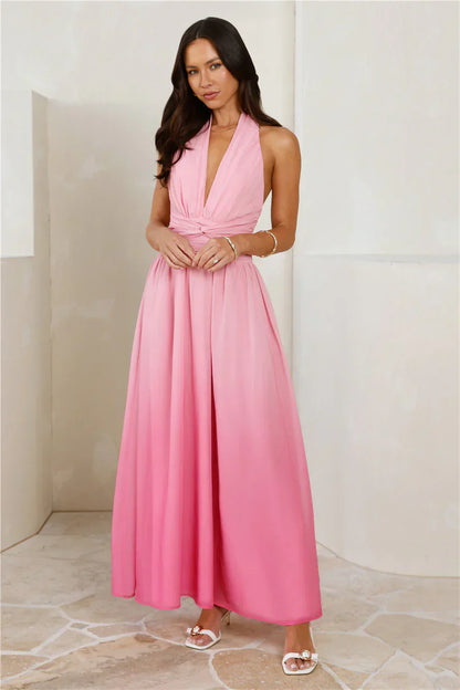 Kiss And Tell Halter Maxi Dress