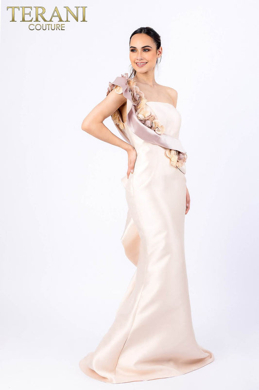 Terani Couture 2011E2424 One Shoulder Long Gown