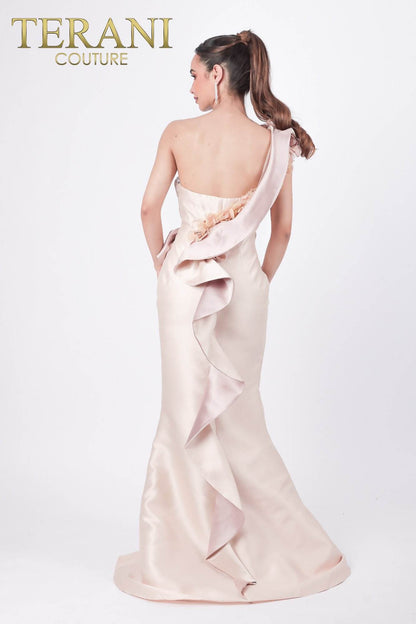 Terani Couture 2011E2424 One Shoulder Long Gown
