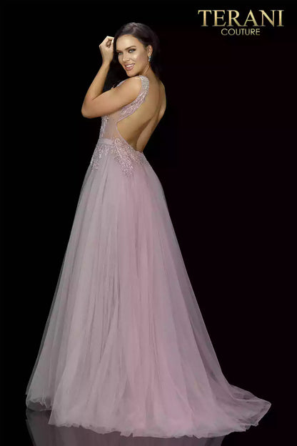 Terani Couture 2011P1109 Long Formal Prom Gown