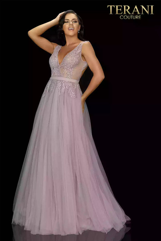 Terani Couture 2011P1109 Long Formal Prom Gown