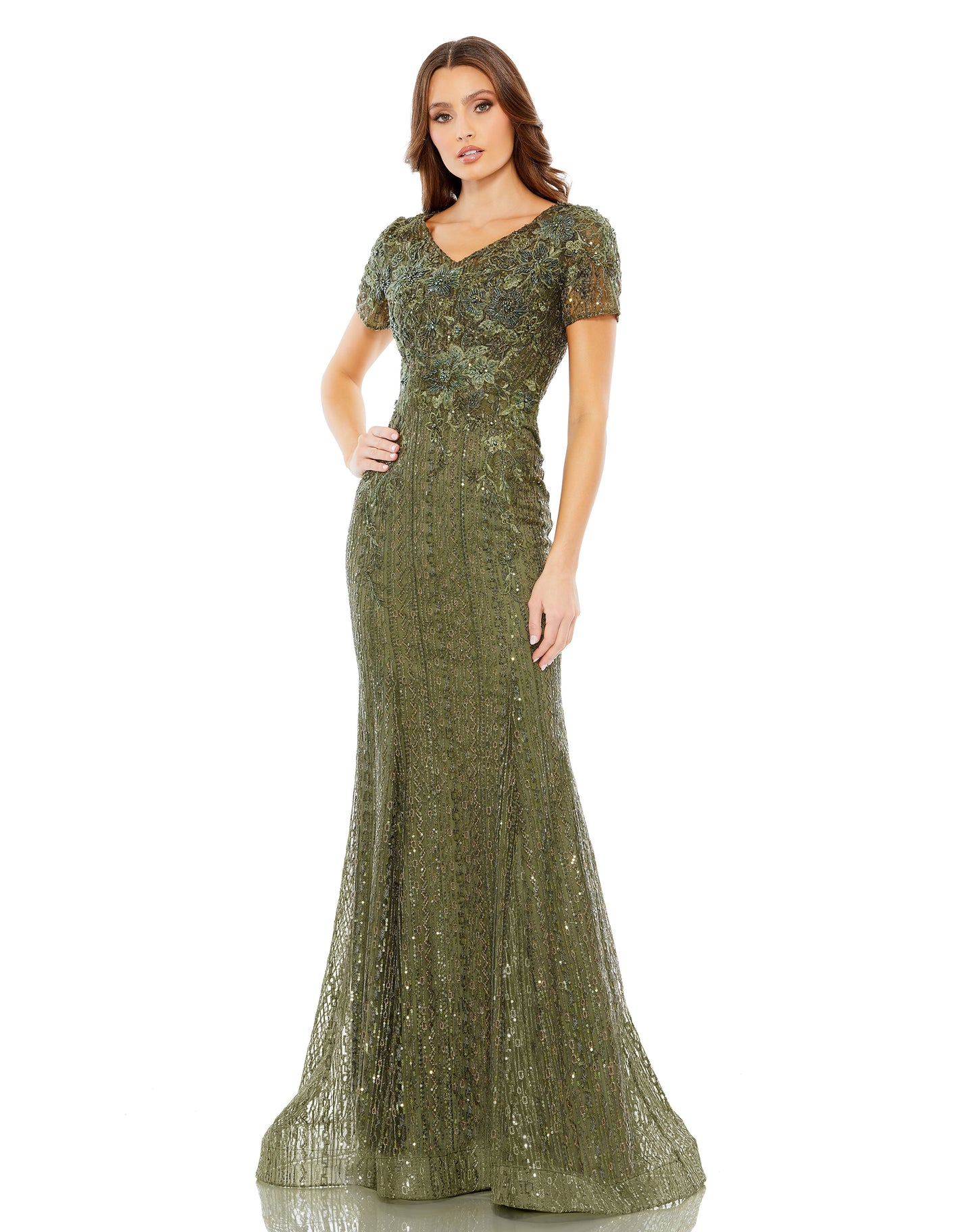 Long Fitted Formal Evening Trumpet Gown Fitted Trumpet Evening Mac Duggal 20282