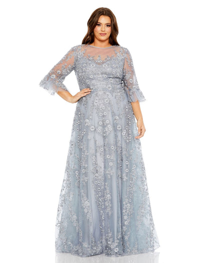 Long Formal A Line Plus Size Gown A Line Plus Size Gown Mac Duggal 20471