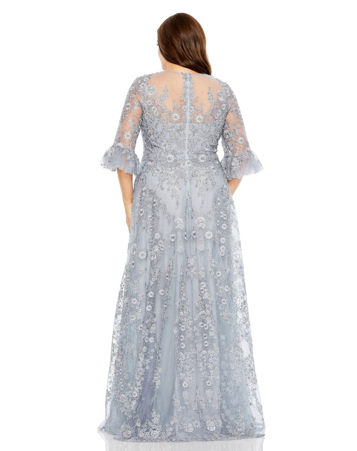 Long Formal A Line Plus Size Gown A Line Plus Size Gown Mac Duggal 20471