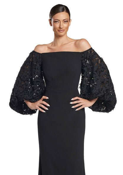 Alexander by Daymor 2047F24 Long Formal Beaded Lace Evening Dress