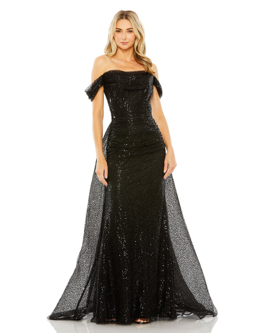 Long A Line Formal Overskirt Prom Dress A Line Overskirt Prom Mac Duggal 20515