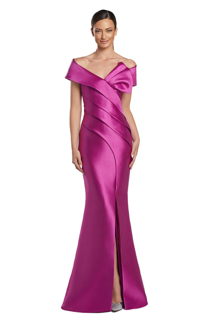 Alexander by Daymor 2052F24 Long Formal Pleated Evening Dress
