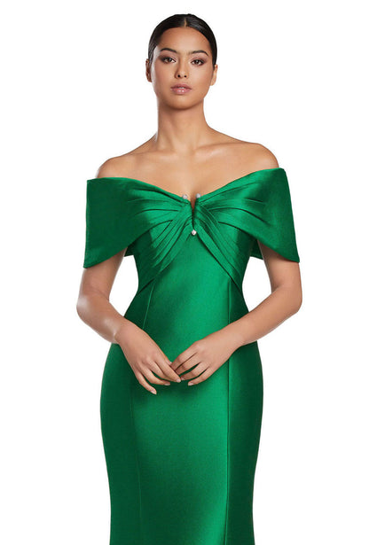 Alexander by Daymor 2053F24 Pleated Long Mermaid Formal Evening Dress