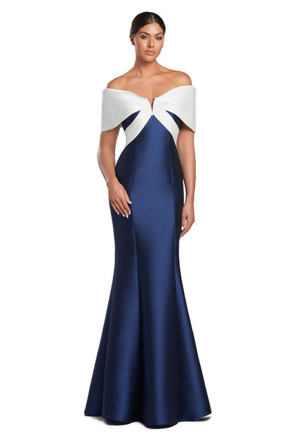 Alexander by Daymor 2053F24 Pleated Long Mermaid Formal Evening Dress