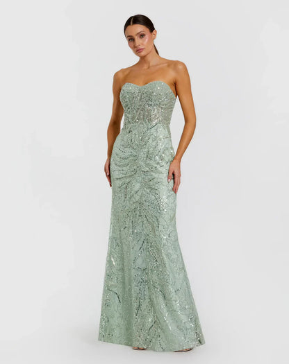 Glittered Long Prom Dress Glittered Long Prom Mac Duggal 20544