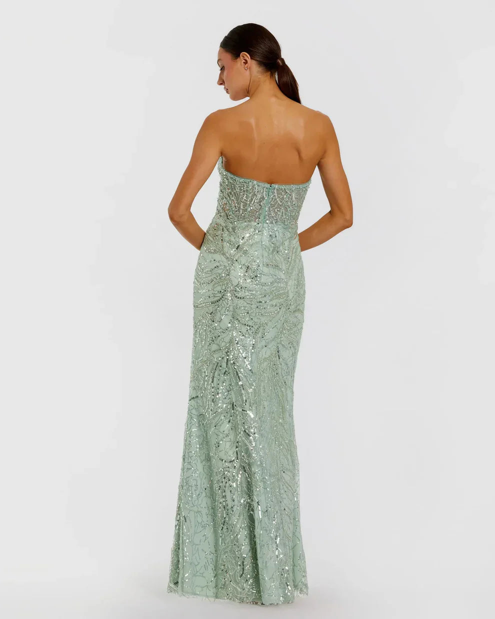 Glittered Long Prom Dress Glittered Long Prom Mac Duggal 20544