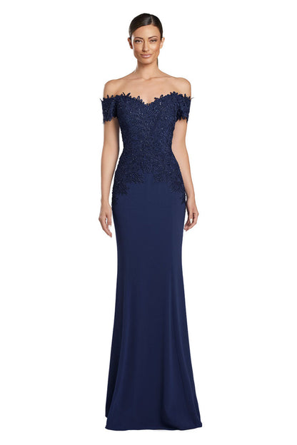 Alexander by Daymor 2057F24 Beaded Evening Long Formal Fitted Dress