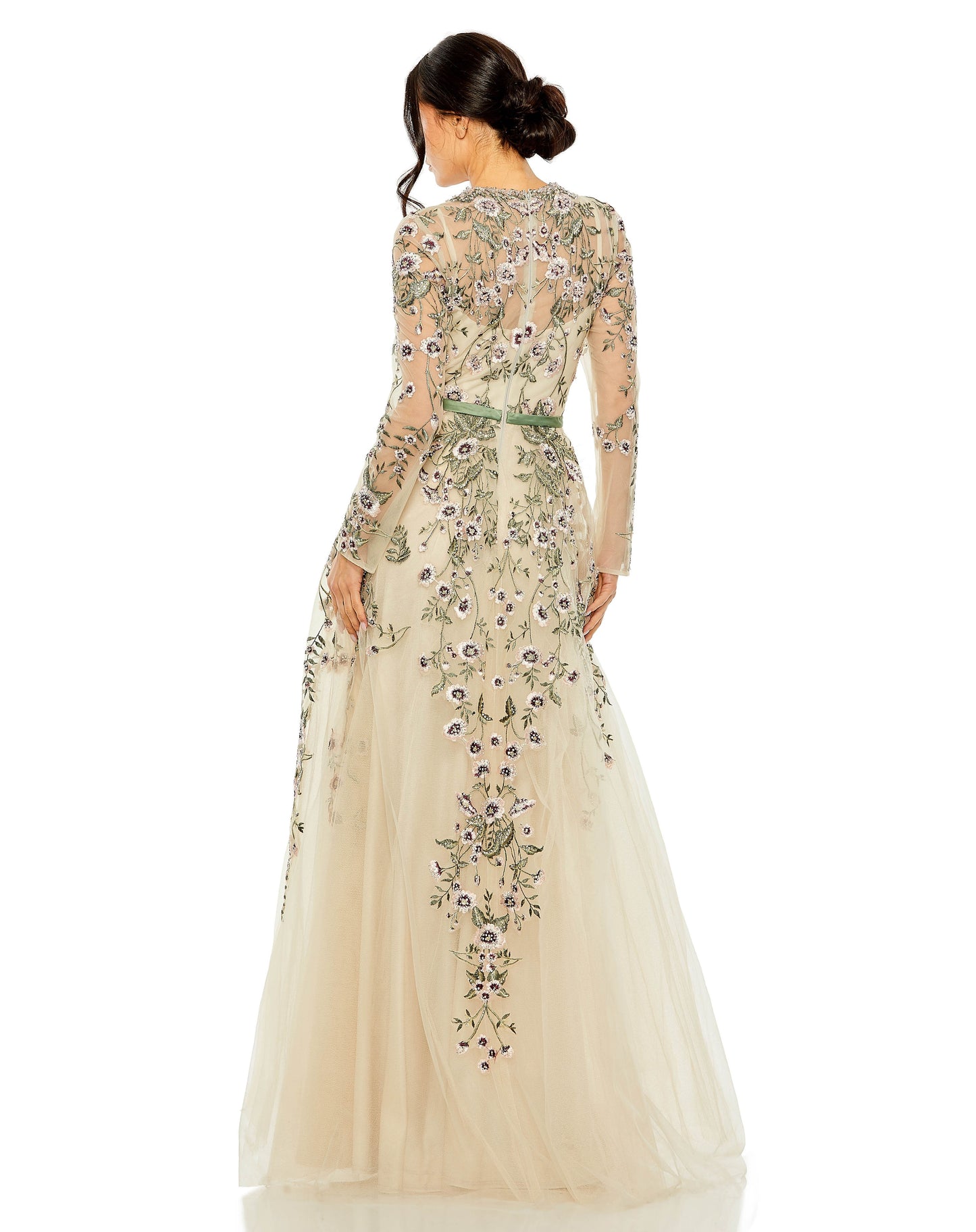 Long Sleeve Formal A Line Evening Gown Long Sleeve A Line Evening Mac Duggal 20580