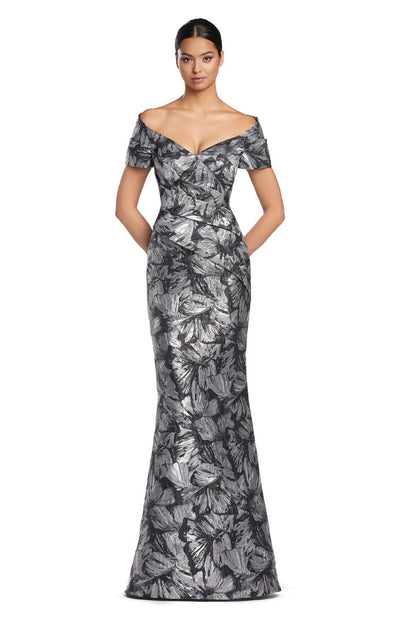 Alexander by Daymor 2062F24 Printed Long Formal evening Pleated Dress