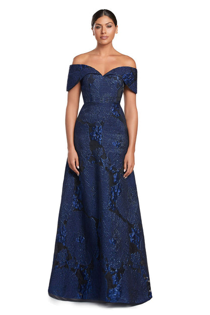 Alexander by Daymor 2063F24 A Line Long Formal Button Evening Dress