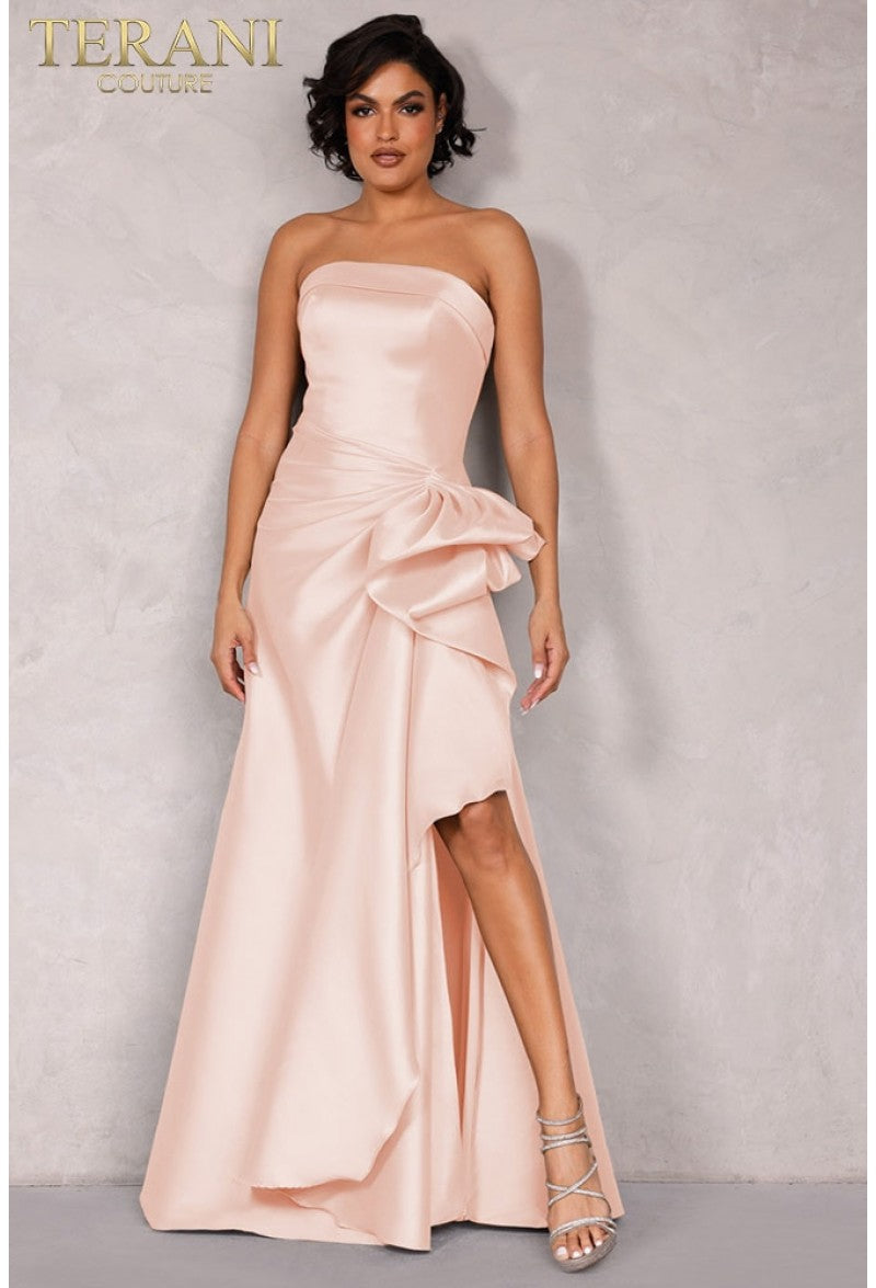 Terani Couture 2111P4019 Prom Long Strapless Dress