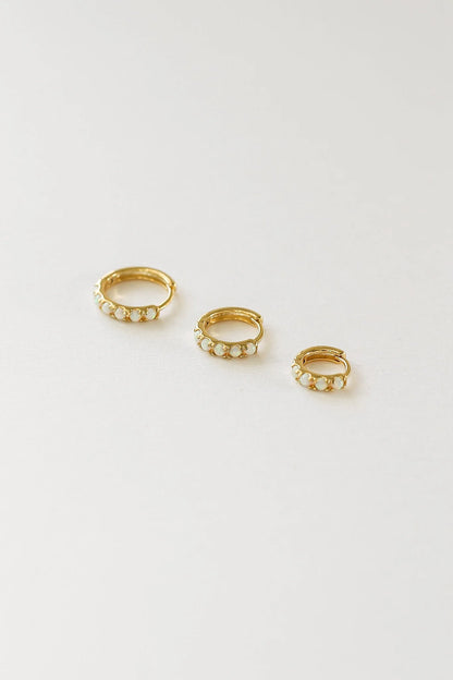 Micro Opal Hoop Earring